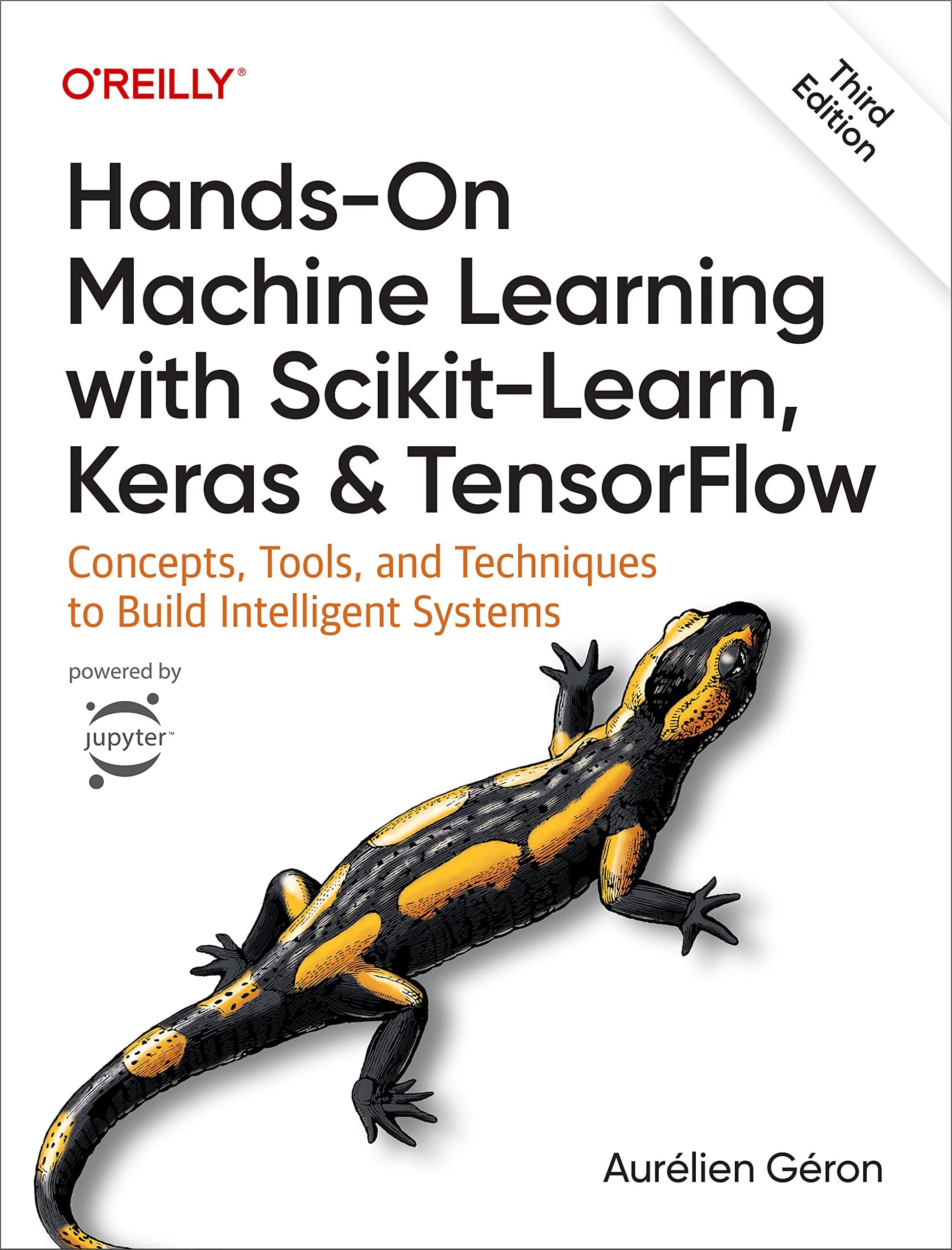 Portada de Hands-On Machine Learning with Scikit-Learn, Keras, and TensorFlow